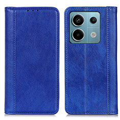 Custodia Portafoglio In Pelle Cover con Supporto D03Y per Xiaomi Redmi Note 13 Pro 5G Blu