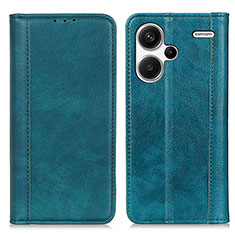 Custodia Portafoglio In Pelle Cover con Supporto D03Y per Xiaomi Redmi Note 13 Pro+ Plus 5G Verde