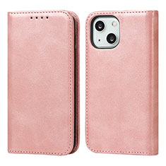 Custodia Portafoglio In Pelle Cover con Supporto D04T per Apple iPhone 13 Rosa