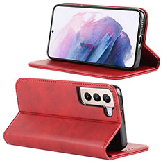 Custodia Portafoglio In Pelle Cover con Supporto D04T per Samsung Galaxy S22 Plus 5G Rosso