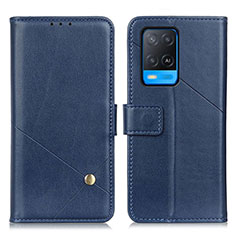 Custodia Portafoglio In Pelle Cover con Supporto D04Y per Oppo A54 4G Blu