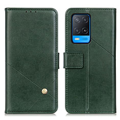 Custodia Portafoglio In Pelle Cover con Supporto D04Y per Oppo A54 4G Verde