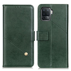 Custodia Portafoglio In Pelle Cover con Supporto D04Y per Oppo A94 4G Verde