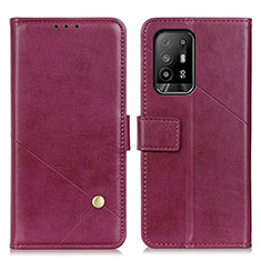 Custodia Portafoglio In Pelle Cover con Supporto D04Y per Oppo A94 5G Viola