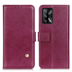 Custodia Portafoglio In Pelle Cover con Supporto D04Y per Oppo F19s Viola