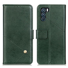 Custodia Portafoglio In Pelle Cover con Supporto D04Y per Oppo K9 Pro 5G Verde