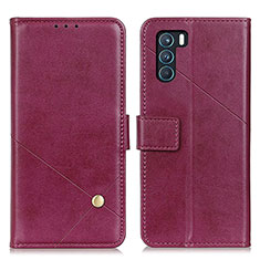 Custodia Portafoglio In Pelle Cover con Supporto D04Y per Oppo K9 Pro 5G Viola