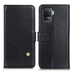 Custodia Portafoglio In Pelle Cover con Supporto D04Y per Oppo Reno5 F Nero