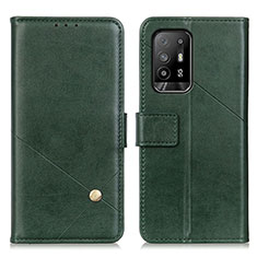 Custodia Portafoglio In Pelle Cover con Supporto D04Y per Oppo Reno5 Z 5G Verde