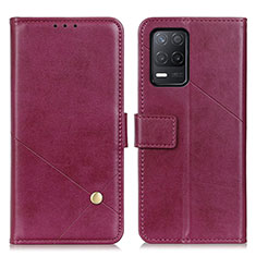 Custodia Portafoglio In Pelle Cover con Supporto D04Y per Realme 9 5G India Rosso