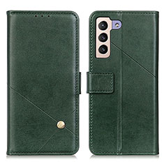 Custodia Portafoglio In Pelle Cover con Supporto D04Y per Samsung Galaxy S21 FE 5G Verde