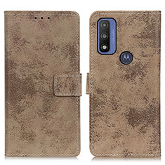 Custodia Portafoglio In Pelle Cover con Supporto D05Y per Motorola Moto G Pure Khaki