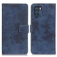 Custodia Portafoglio In Pelle Cover con Supporto D05Y per Oppo K9 Pro 5G Blu