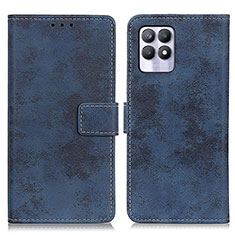 Custodia Portafoglio In Pelle Cover con Supporto D05Y per Realme 8i Blu