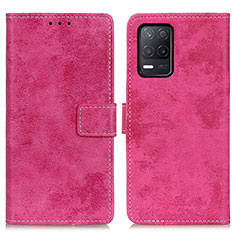 Custodia Portafoglio In Pelle Cover con Supporto D05Y per Realme 9 5G India Rosa Caldo