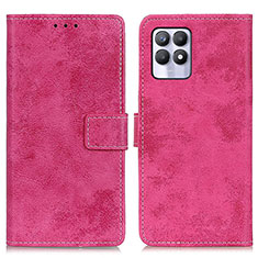 Custodia Portafoglio In Pelle Cover con Supporto D05Y per Realme Narzo 50 4G Rosa Caldo