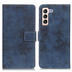 Custodia Portafoglio In Pelle Cover con Supporto D05Y per Samsung Galaxy S21 5G Blu