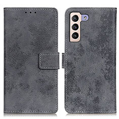 Custodia Portafoglio In Pelle Cover con Supporto D05Y per Samsung Galaxy S22 5G Grigio