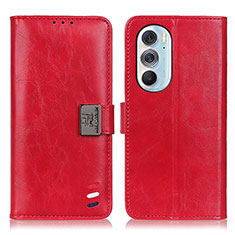 Custodia Portafoglio In Pelle Cover con Supporto D06Y per Motorola Moto Edge Plus (2022) 5G Rosso