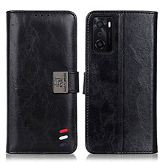 Custodia Portafoglio In Pelle Cover con Supporto D06Y per Oppo A55S 5G Nero