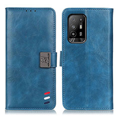 Custodia Portafoglio In Pelle Cover con Supporto D06Y per Oppo A94 5G Blu