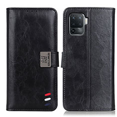 Custodia Portafoglio In Pelle Cover con Supporto D06Y per Oppo Reno5 Lite Nero