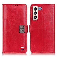 Custodia Portafoglio In Pelle Cover con Supporto D06Y per Samsung Galaxy S21 Plus 5G Rosso