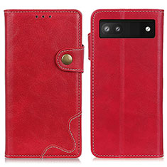 Custodia Portafoglio In Pelle Cover con Supporto D07Y per Google Pixel 7a 5G Rosso