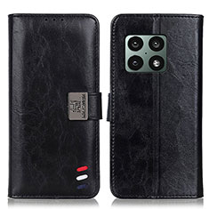 Custodia Portafoglio In Pelle Cover con Supporto D07Y per OnePlus 10 Pro 5G Nero