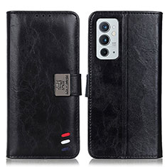 Custodia Portafoglio In Pelle Cover con Supporto D07Y per OnePlus 9RT 5G Nero