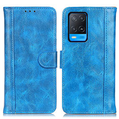 Custodia Portafoglio In Pelle Cover con Supporto D07Y per Oppo A54 4G Cielo Blu