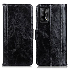 Custodia Portafoglio In Pelle Cover con Supporto D07Y per Oppo A74 4G Nero