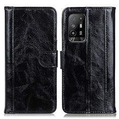 Custodia Portafoglio In Pelle Cover con Supporto D07Y per Oppo Reno5 Z 5G Nero