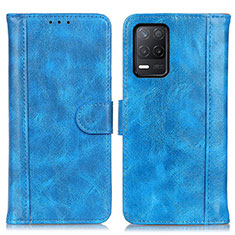 Custodia Portafoglio In Pelle Cover con Supporto D07Y per Realme 8 5G Cielo Blu