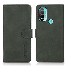 Custodia Portafoglio In Pelle Cover con Supporto D08Y per Motorola Moto E40 Verde