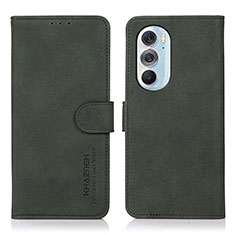 Custodia Portafoglio In Pelle Cover con Supporto D08Y per Motorola Moto Edge 30 Pro 5G Verde