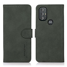 Custodia Portafoglio In Pelle Cover con Supporto D08Y per Motorola Moto G Play (2023) Verde