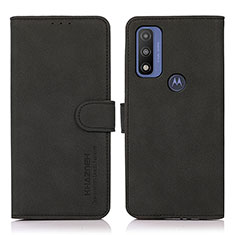 Custodia Portafoglio In Pelle Cover con Supporto D08Y per Motorola Moto G Pure Nero