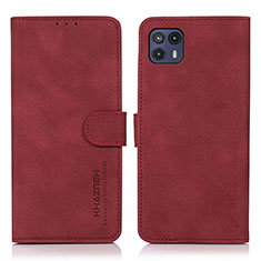 Custodia Portafoglio In Pelle Cover con Supporto D08Y per Motorola Moto G50 5G Rosso