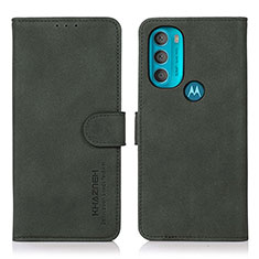 Custodia Portafoglio In Pelle Cover con Supporto D08Y per Motorola Moto G71 5G Verde