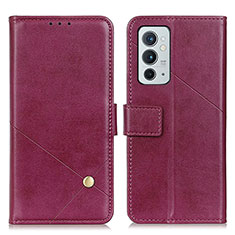 Custodia Portafoglio In Pelle Cover con Supporto D08Y per OnePlus 9RT 5G Rosso