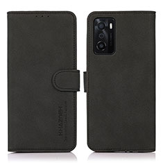 Custodia Portafoglio In Pelle Cover con Supporto D08Y per Oppo A55S 5G Nero