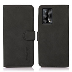 Custodia Portafoglio In Pelle Cover con Supporto D08Y per Oppo F19 Nero