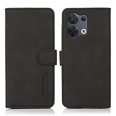 Custodia Portafoglio In Pelle Cover con Supporto D08Y per Oppo Reno8 5G Nero