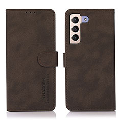 Custodia Portafoglio In Pelle Cover con Supporto D08Y per Samsung Galaxy S23 5G Marrone