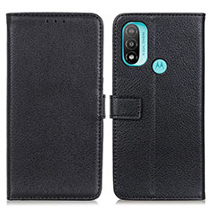 Custodia Portafoglio In Pelle Cover con Supporto D09Y per Motorola Moto E30 Nero