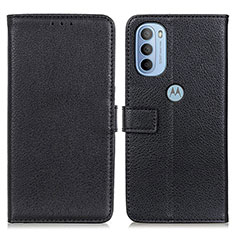 Custodia Portafoglio In Pelle Cover con Supporto D09Y per Motorola Moto G41 Nero