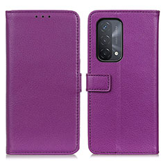 Custodia Portafoglio In Pelle Cover con Supporto D09Y per Oppo A93 5G Viola