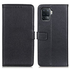 Custodia Portafoglio In Pelle Cover con Supporto D09Y per Oppo A94 4G Nero