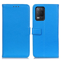 Custodia Portafoglio In Pelle Cover con Supporto D09Y per Realme 8s 5G Cielo Blu